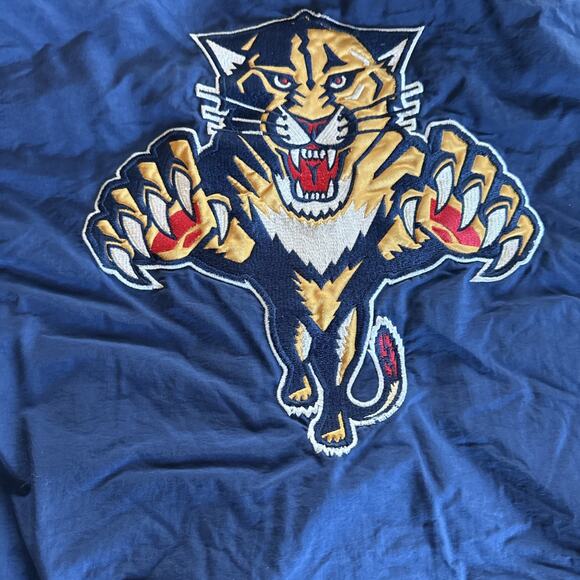 Vtg STARTER FLORIDA PANTHERS 1/2 ZIP PULLOVER JACKET Adult Sz L READ NHL Hockey - Picture 13 of 15